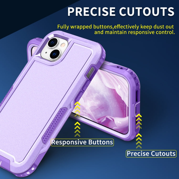 For iPhone 14 3 in 1 Soft TPU and Hard PC Phone Case