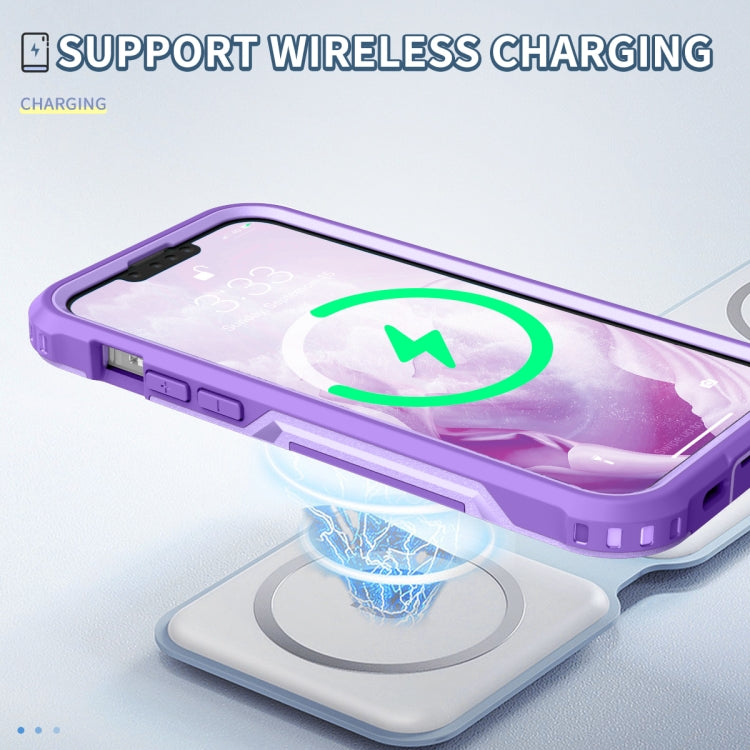 For iPhone 14 3 in 1 Soft TPU and Hard PC Phone Case