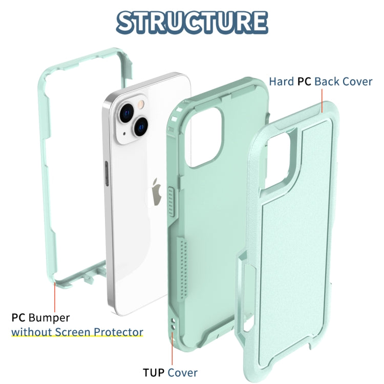 For iPhone 14 Plus 3 in 1 Soft TPU and Hard PC Phone Case