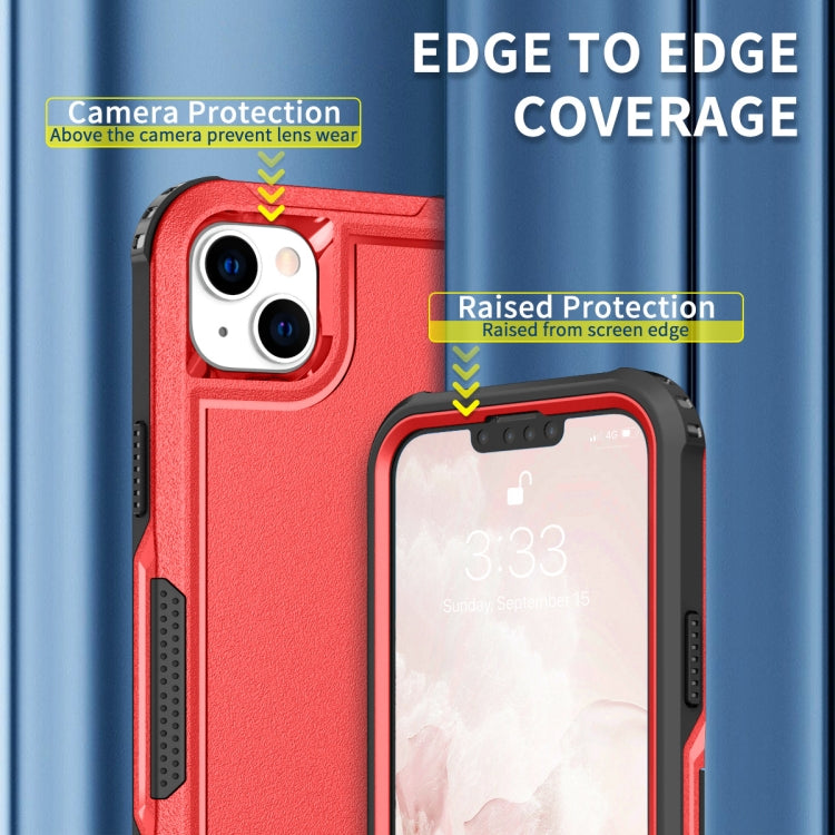 For iPhone 14 Plus 3 in 1 Soft TPU and Hard PC Phone Case