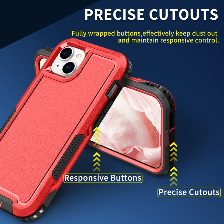 For iPhone 14 Plus 3 in 1 Soft TPU and Hard PC Phone Case