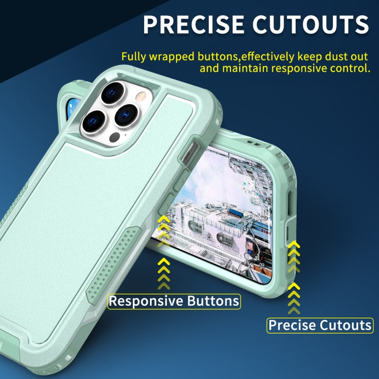For iPhone 14 Pro 3 in 1 Soft TPU and Hard PC Phone Case