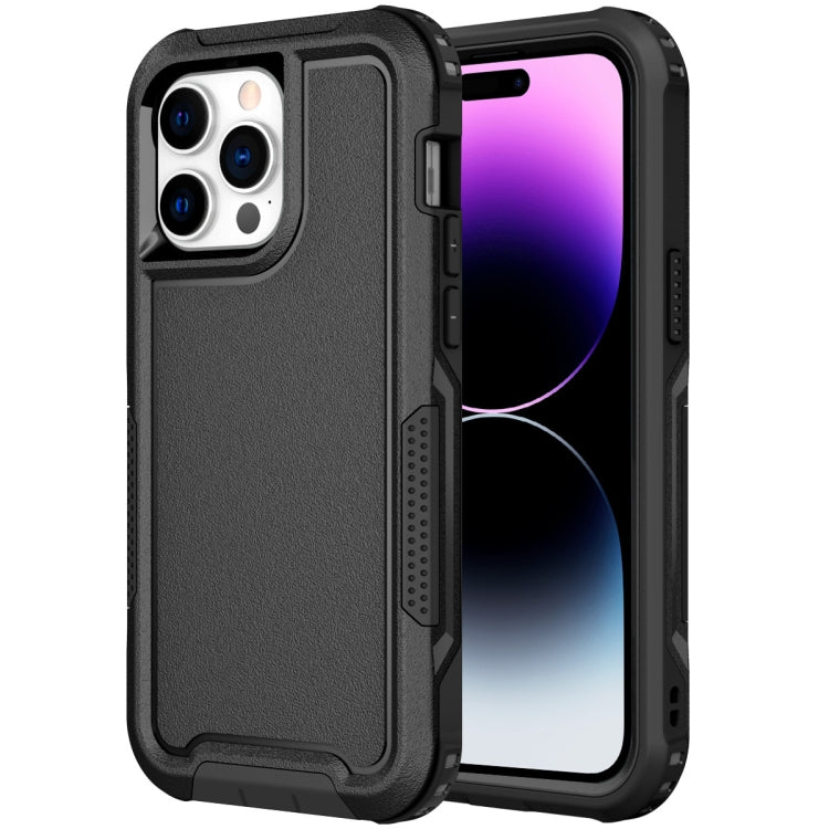 For iPhone 14 Pro 3 in 1 Soft TPU and Hard PC Phone Case