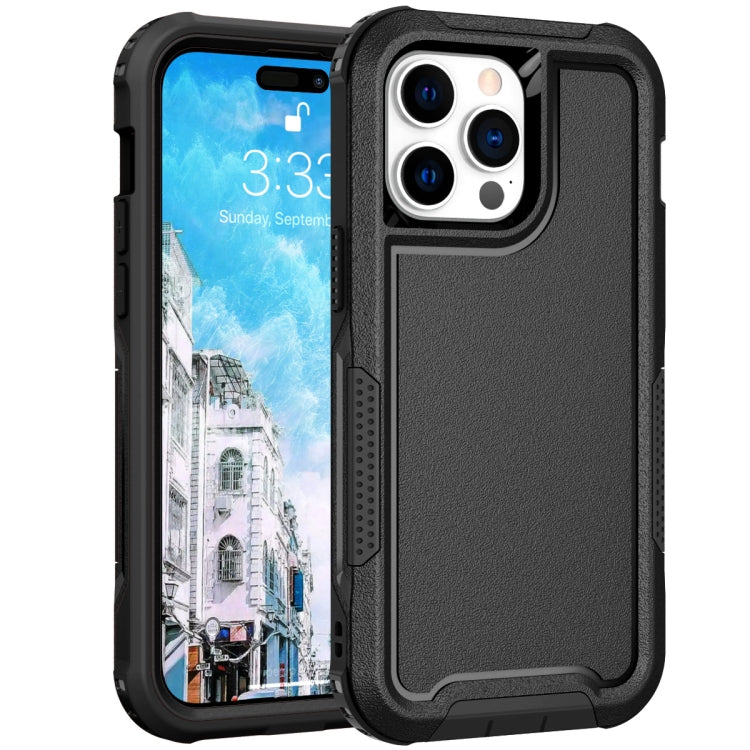 For iPhone 14 Pro 3 in 1 Soft TPU and Hard PC Phone Case