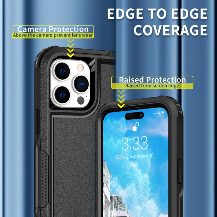 For iPhone 14 Pro 3 in 1 Soft TPU and Hard PC Phone Case