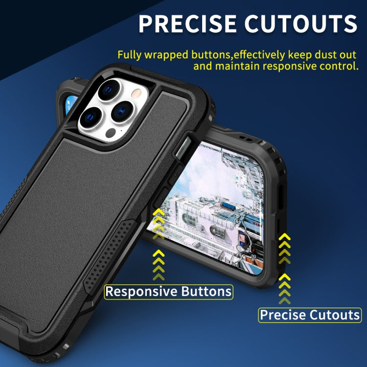 For iPhone 14 Pro 3 in 1 Soft TPU and Hard PC Phone Case