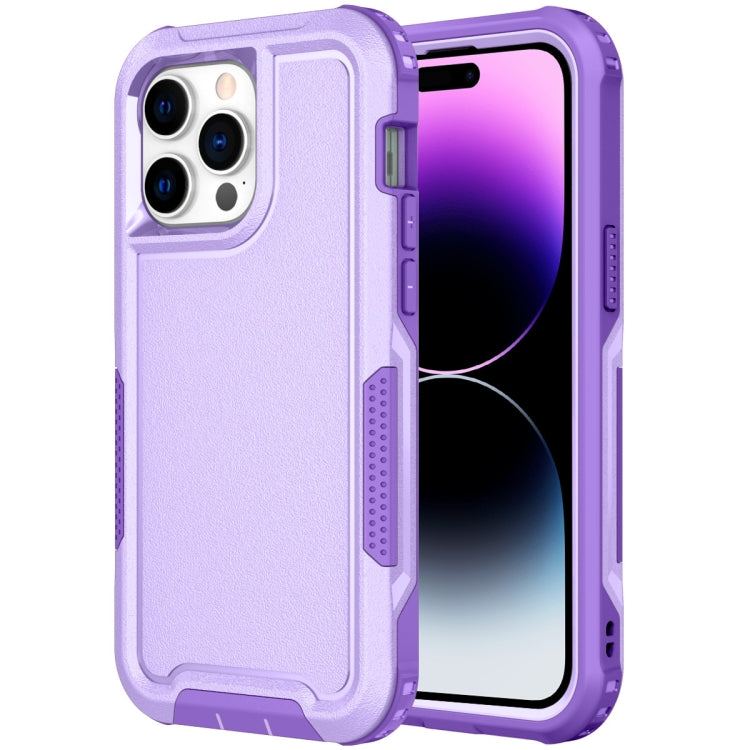 For iPhone 14 Pro 3 in 1 Soft TPU and Hard PC Phone Case