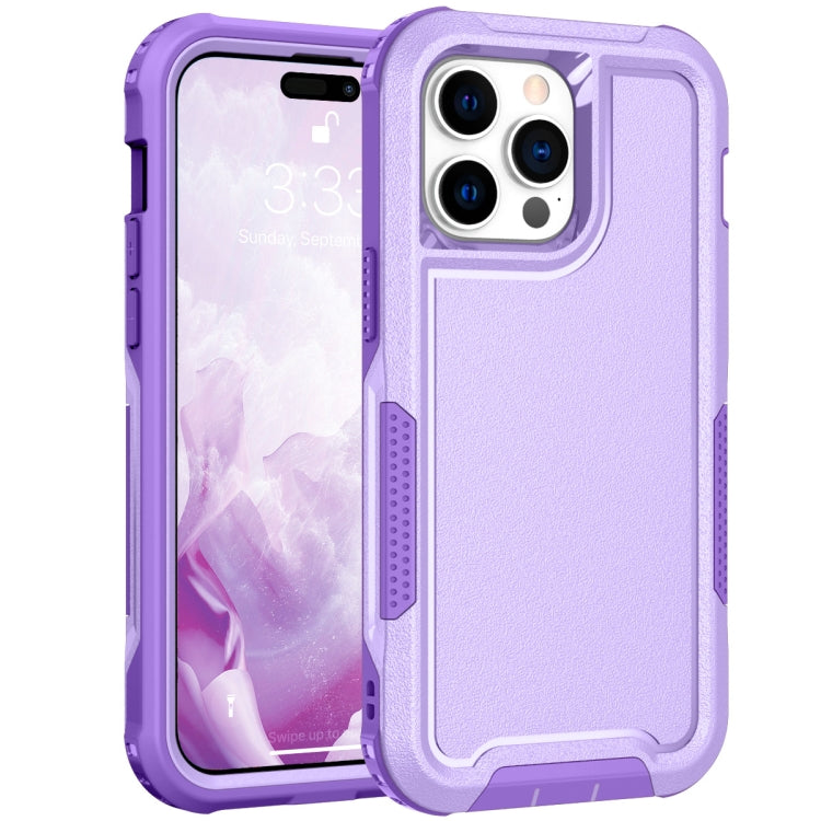 For iPhone 14 Pro 3 in 1 Soft TPU and Hard PC Phone Case