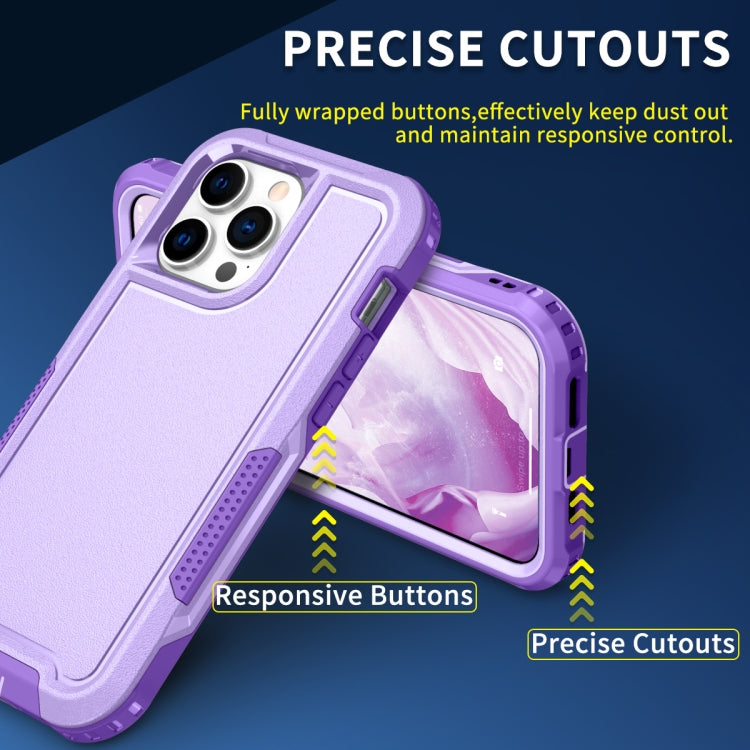 For iPhone 14 Pro 3 in 1 Soft TPU and Hard PC Phone Case