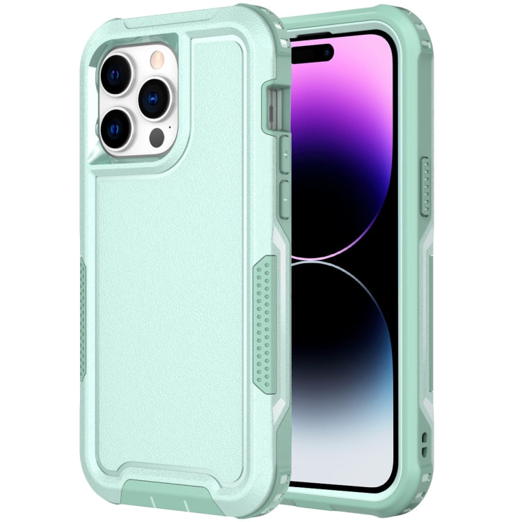 For iPhone 14 Pro Max 3 in 1 Soft TPU and Hard PC Phone Case