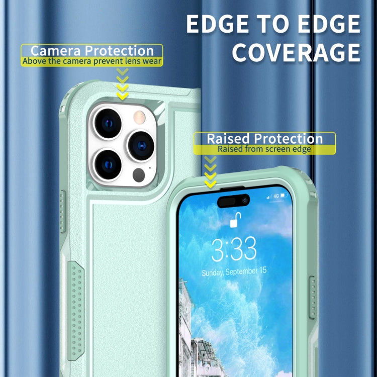For iPhone 14 Pro Max 3 in 1 Soft TPU and Hard PC Phone Case