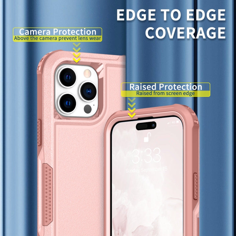 For iPhone 14 Pro Max 3 in 1 Soft TPU and Hard PC Phone Case