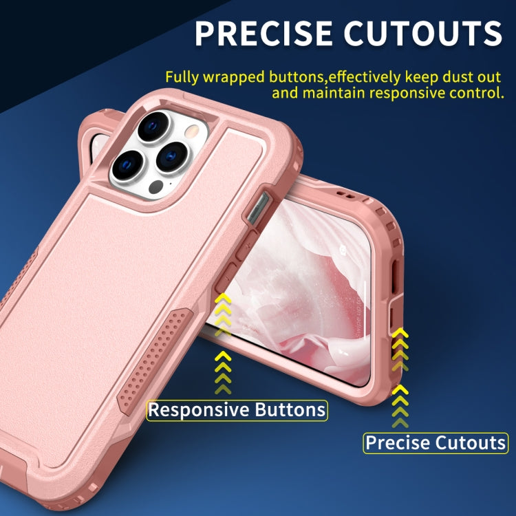 For iPhone 14 Pro Max 3 in 1 Soft TPU and Hard PC Phone Case