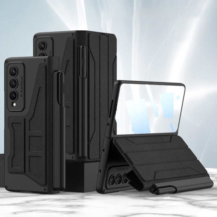 For Samsung Galaxy Z Fold4 GKK Integrated Flip Phone Case with Detachable Pen Holder