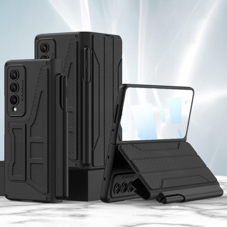 For Samsung Galaxy Z Fold4 GKK Integrated Flip Phone Case with Detachable Pen Holder
