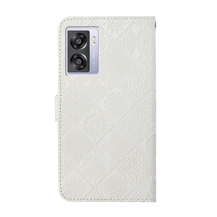 For OPPO A57 2022 Ethnic Style Embossed Pattern Leather Phone Case