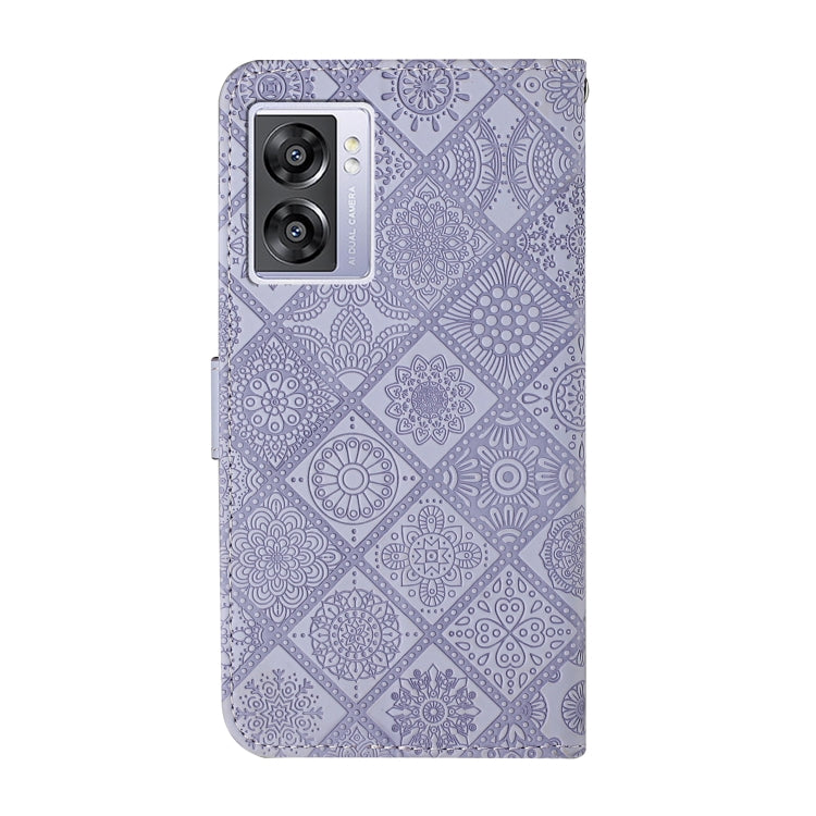 For OPPO A57 2022 Ethnic Style Embossed Pattern Leather Phone Case