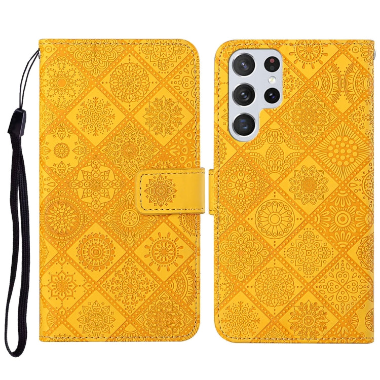 For Samsung Galaxy S23 Ultra 5G Ethnic Style Embossed Pattern Leather Phone Case