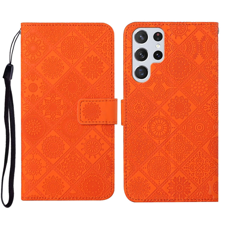 For Samsung Galaxy S23 Ultra 5G Ethnic Style Embossed Pattern Leather Phone Case