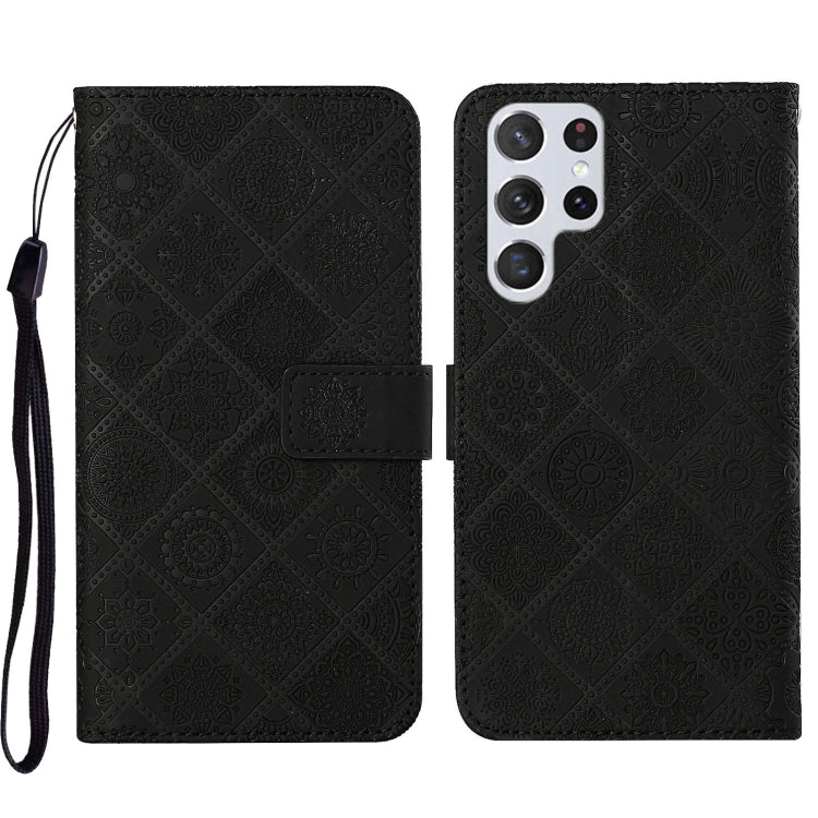 For Samsung Galaxy S23 Ultra 5G Ethnic Style Embossed Pattern Leather Phone Case