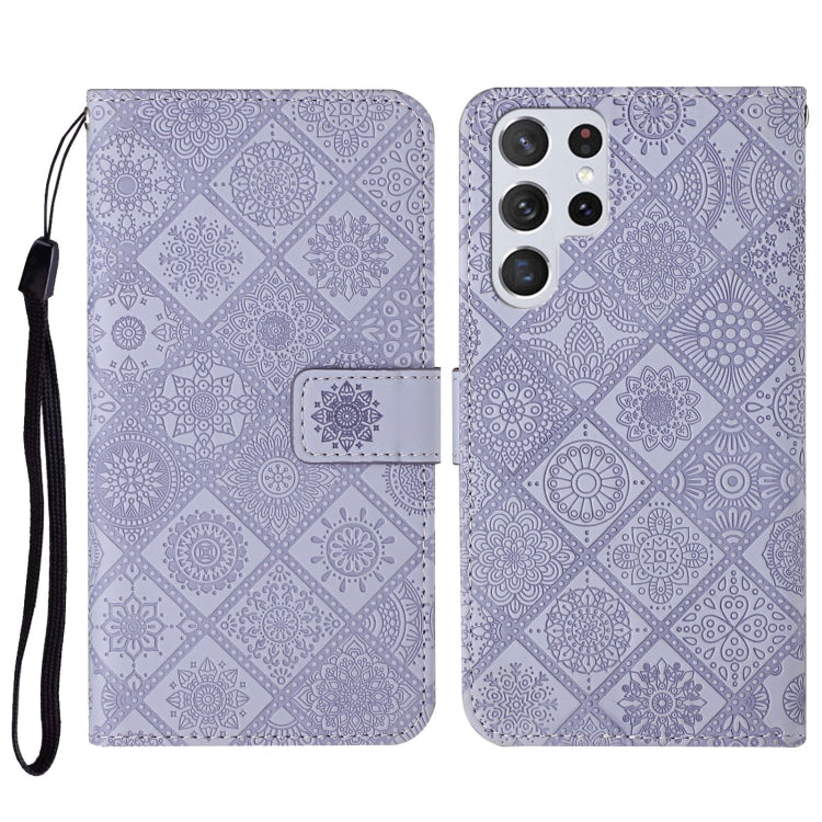 For Samsung Galaxy S23 Ultra 5G Ethnic Style Embossed Pattern Leather Phone Case