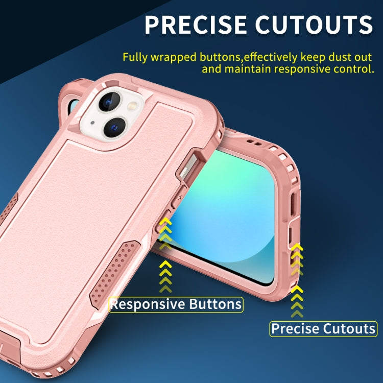 For iPhone 13 3 in 1 PC + TPU Shockproof Phone Case