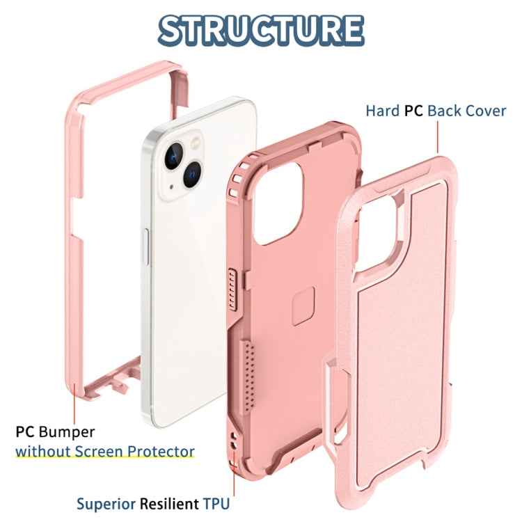 For iPhone 13 3 in 1 PC + TPU Shockproof Phone Case