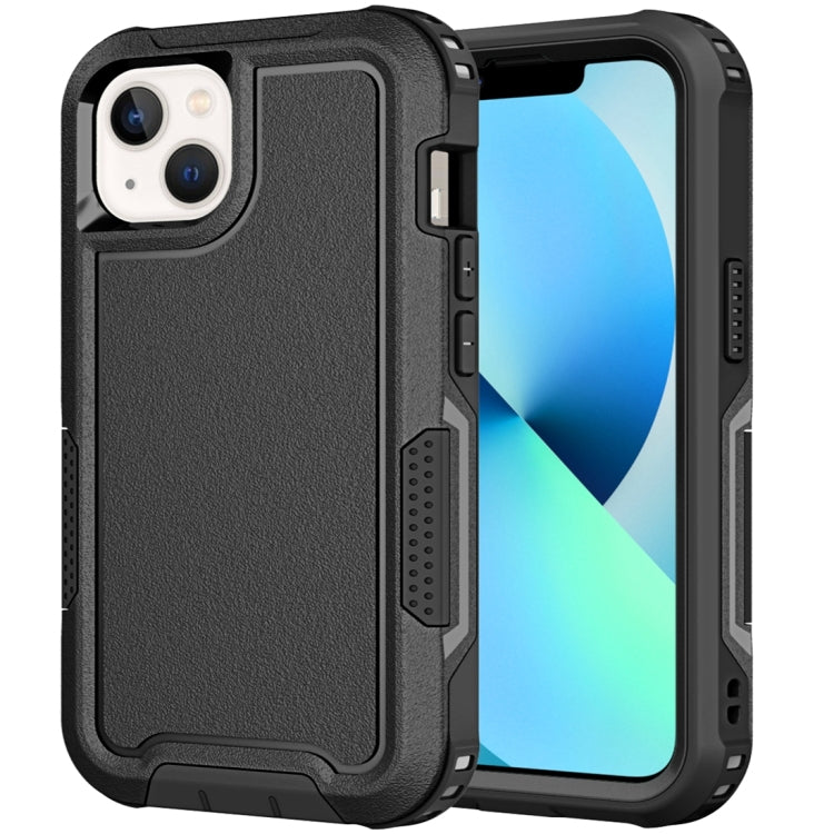 For iPhone 13 3 in 1 PC + TPU Shockproof Phone Case