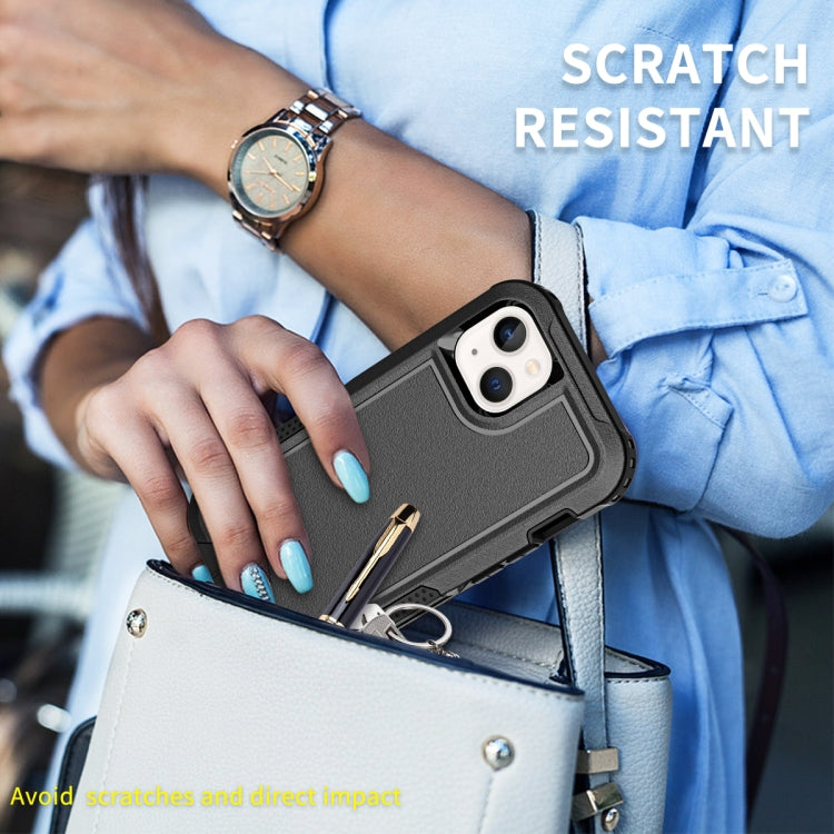 For iPhone 13 3 in 1 PC + TPU Shockproof Phone Case