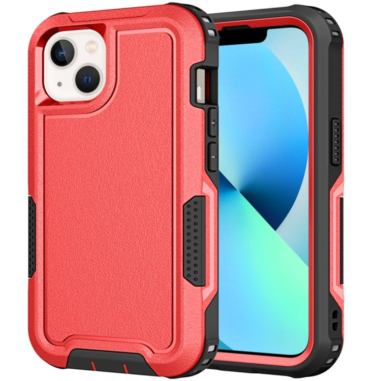 For iPhone 13 3 in 1 PC + TPU Shockproof Phone Case