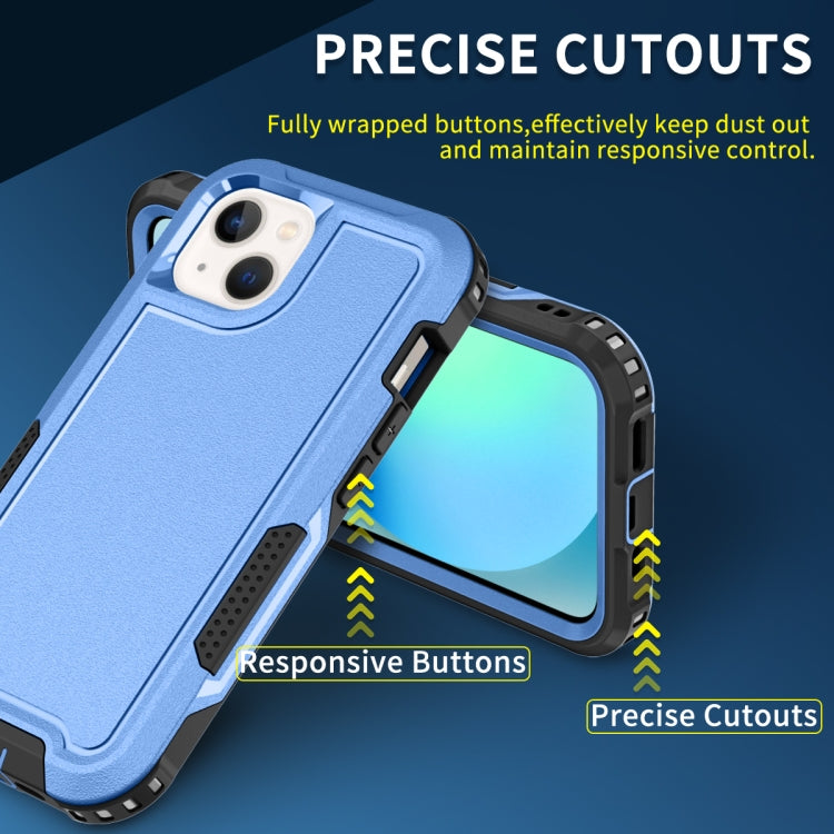 For iPhone 13 3 in 1 PC + TPU Shockproof Phone Case