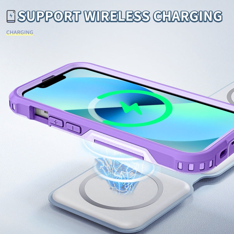 For iPhone 13 3 in 1 PC + TPU Shockproof Phone Case