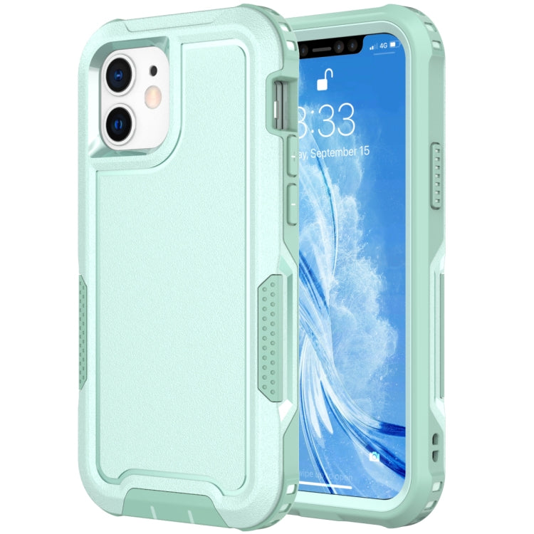 For iPhone 12 3 in 1 PC + TPU Shockproof Phone Case