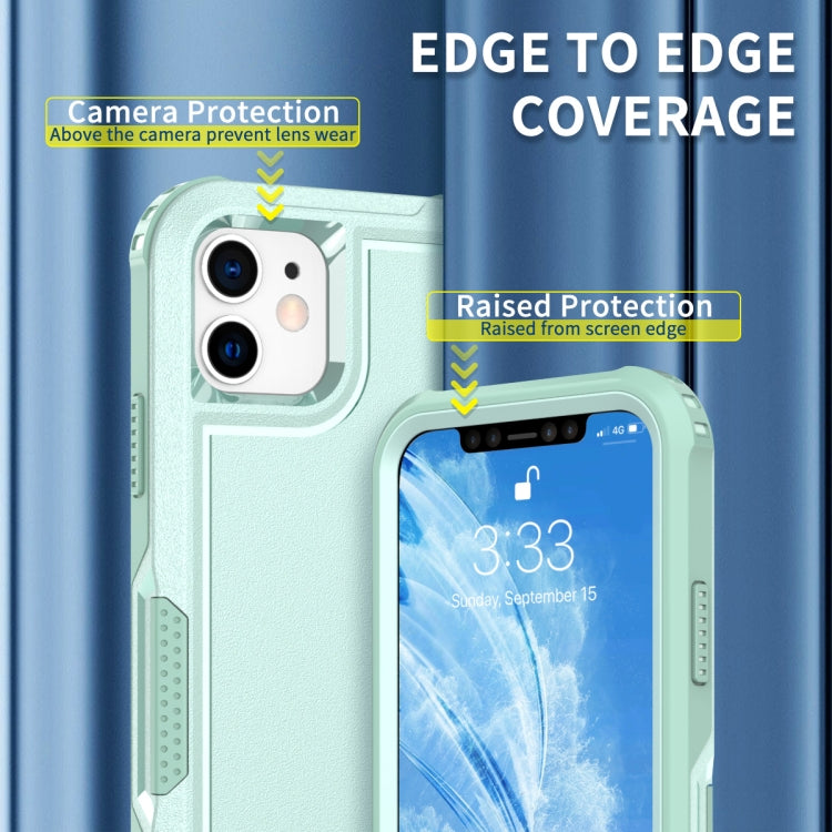For iPhone 12 3 in 1 PC + TPU Shockproof Phone Case
