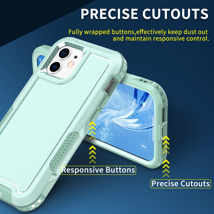 For iPhone 12 3 in 1 PC + TPU Shockproof Phone Case