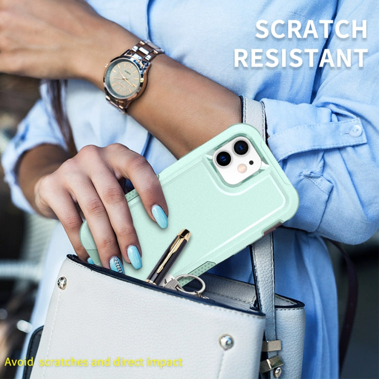 For iPhone 12 3 in 1 PC + TPU Shockproof Phone Case