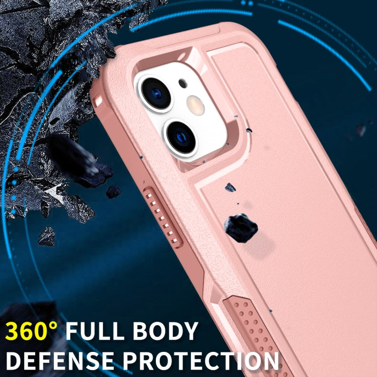 For iPhone 12 3 in 1 PC + TPU Shockproof Phone Case