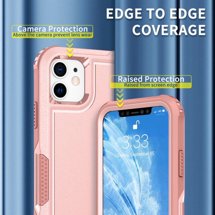 For iPhone 12 3 in 1 PC + TPU Shockproof Phone Case