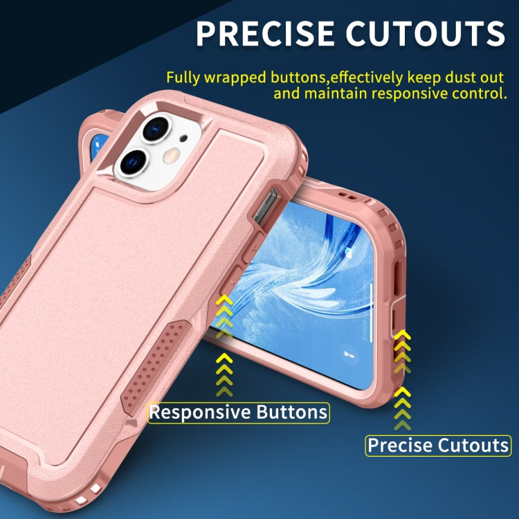 For iPhone 12 3 in 1 PC + TPU Shockproof Phone Case