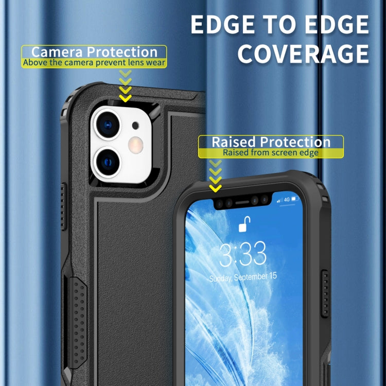 For iPhone 12 3 in 1 PC + TPU Shockproof Phone Case