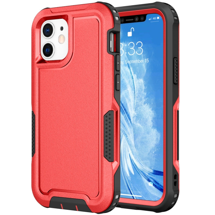 For iPhone 12 3 in 1 PC + TPU Shockproof Phone Case
