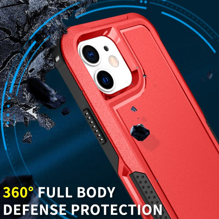 For iPhone 12 3 in 1 PC + TPU Shockproof Phone Case