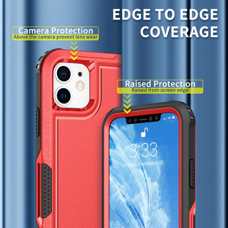 For iPhone 12 3 in 1 PC + TPU Shockproof Phone Case