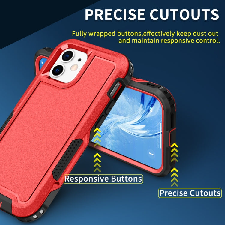 For iPhone 12 3 in 1 PC + TPU Shockproof Phone Case