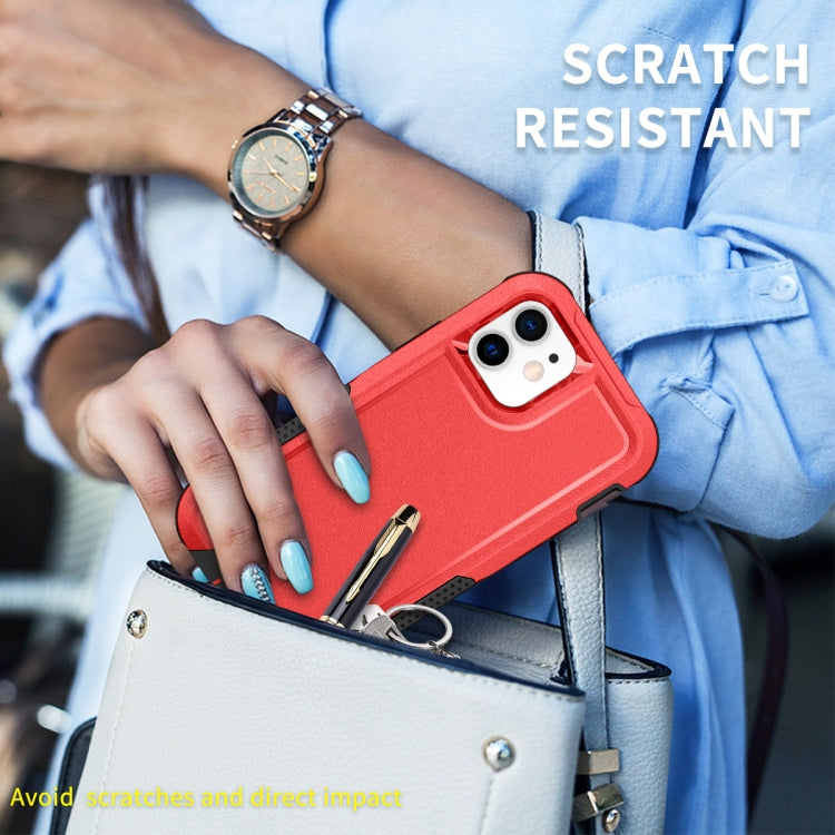 For iPhone 12 3 in 1 PC + TPU Shockproof Phone Case