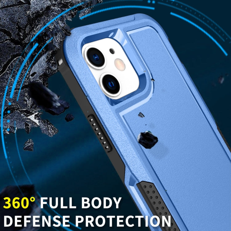 For iPhone 12 3 in 1 PC + TPU Shockproof Phone Case