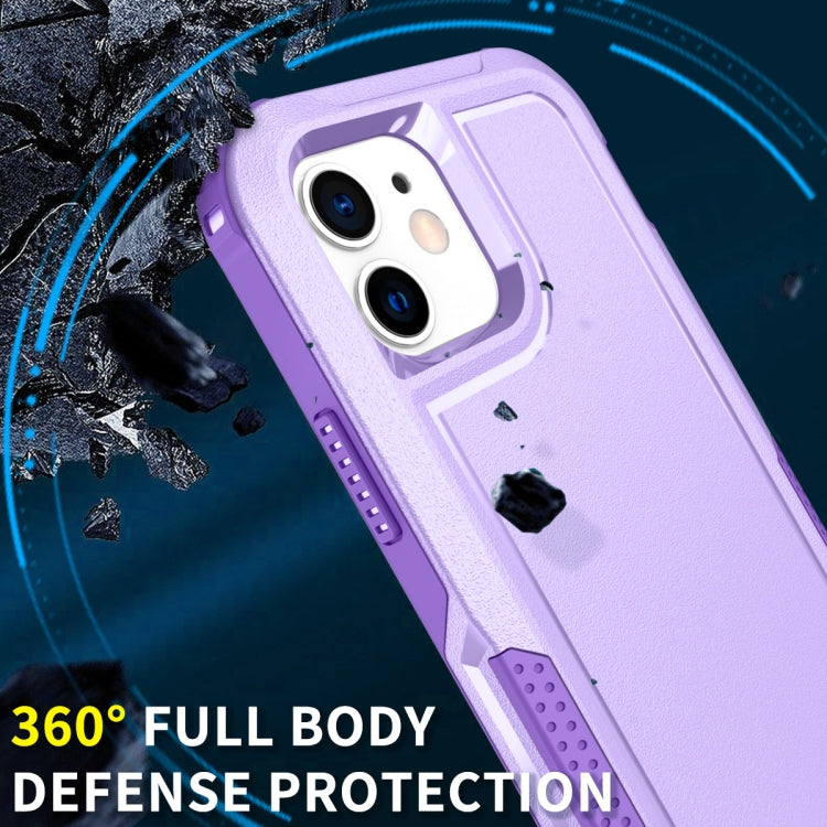 For iPhone 12 3 in 1 PC + TPU Shockproof Phone Case