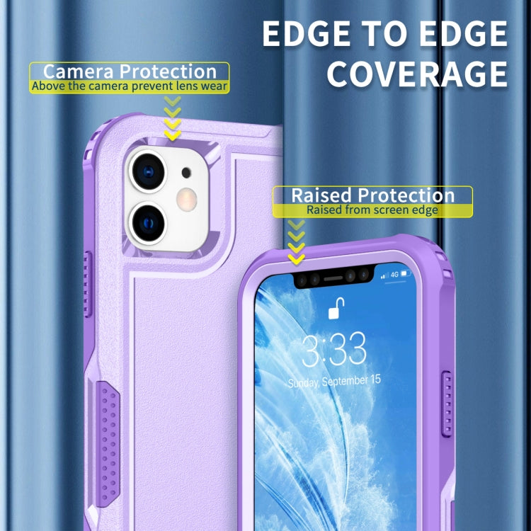 For iPhone 12 3 in 1 PC + TPU Shockproof Phone Case