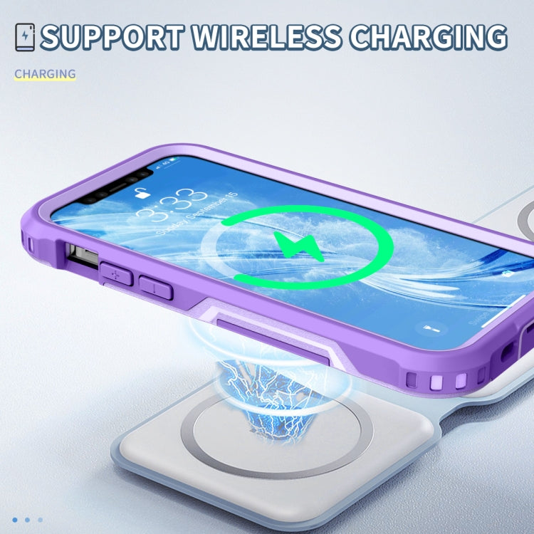 For iPhone 12 3 in 1 PC + TPU Shockproof Phone Case