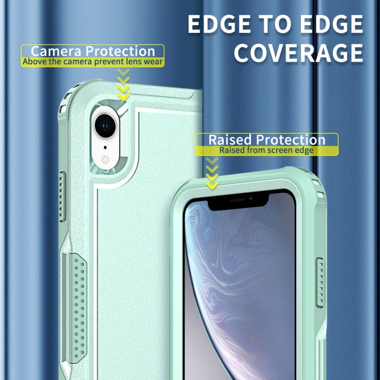 For iPhone XR 3 in 1 PC + TPU Shockproof Phone Case